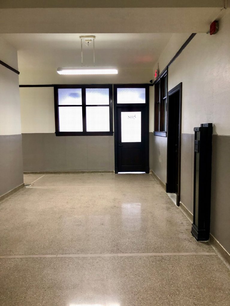 Step 5: Walk towards Suite 805 and turn left